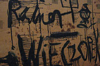 »Der Streikposten, Fridtjof«, temporäre Rauminstallation      und Performance (diese Mappe wird Streikposten),      Nikodemus Kirche 2008, Berlin