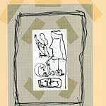 ›Stilleben‹, 15.02.2004, Tusche, Buntstift, div. Papiere auf Papier, 30x21cm, 150€