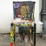 ›Rainer Beuys der Maler‹, 2005/06, Mischtechnik auf Stuhl, 85x45x45cm, 3500€