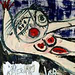 ›liegende‹, 2003, Öl auf Papier, 59x84cm, 500€