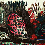 ›Geburt‹, 26.9.2004, Öl auf Papier, 59x84cm, 500€