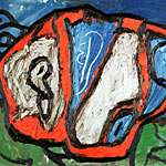 ›kopfig‹, 28.2.2003, Öl auf Papier, 59x84cm, 500€