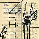 ›Der Käfig‹, 22.11.2001, Tusche auf Papier (Fundstück), 28x21cm, 130€